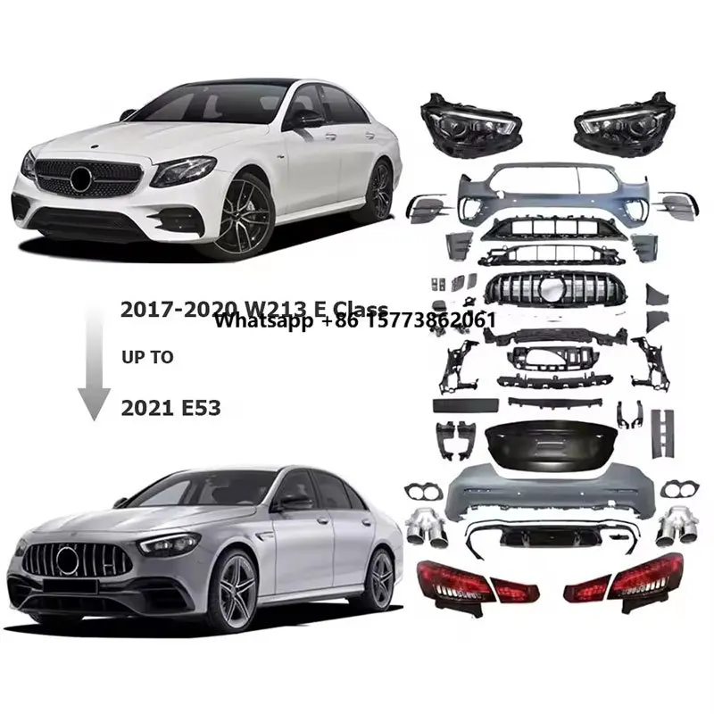 

2017-20y W213 E300 E500 Old Upgrade to New 2021y E53 Car Auto Body Kits Parts Accessories Bumper for E Class