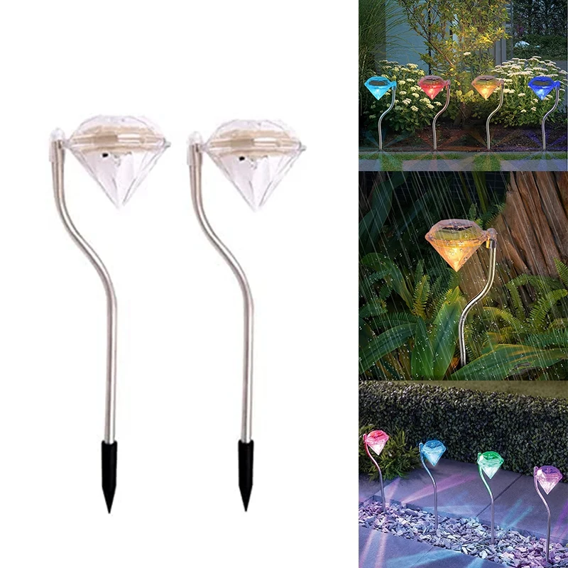 

Solar Lights Garden LED Multicolor Changing Diamond Solar Lights For Garden, Patio, Yard, Flowerbed, Parties