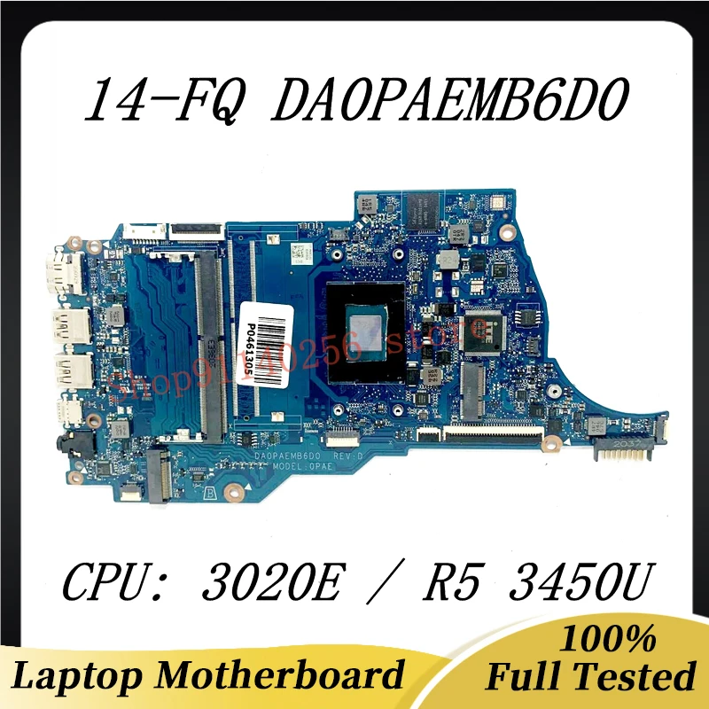 M31198-601 M31198-001 Mainboard For HP 14-FQ 14S-FQ 14-FR 14S-FR Laptop Motherboard DA0PAEMB6D0 W/ 3020E R5 3450U CPU 100%Tested