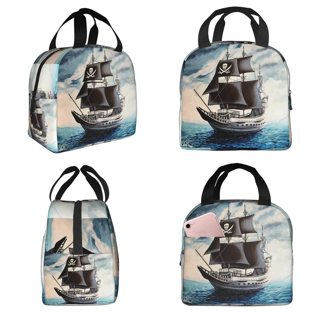 Lost Pirate Kingdom Insulated Lunch Bag for Women Office Cooler Thermal Food Box Tote Portable Lunch Boxes Container