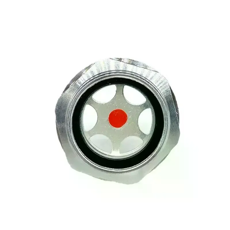 1Pcs G1/4 G3/8 G1/2 G3/4 Oil Sight Window G1 G1-1/4 G1-1/2 BSP NPT Male Thread Oil Level Sight Glass Tempered Glass Aluminum