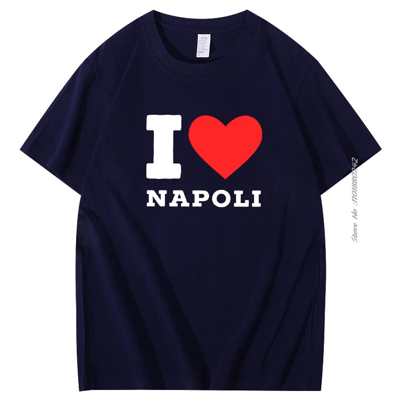 Love Napoli Campioni D'italia Customized T-Shirt Unisex Short Sleeve T-Shirts Creative Fashion Harajuku Streetwear Mens Clothes