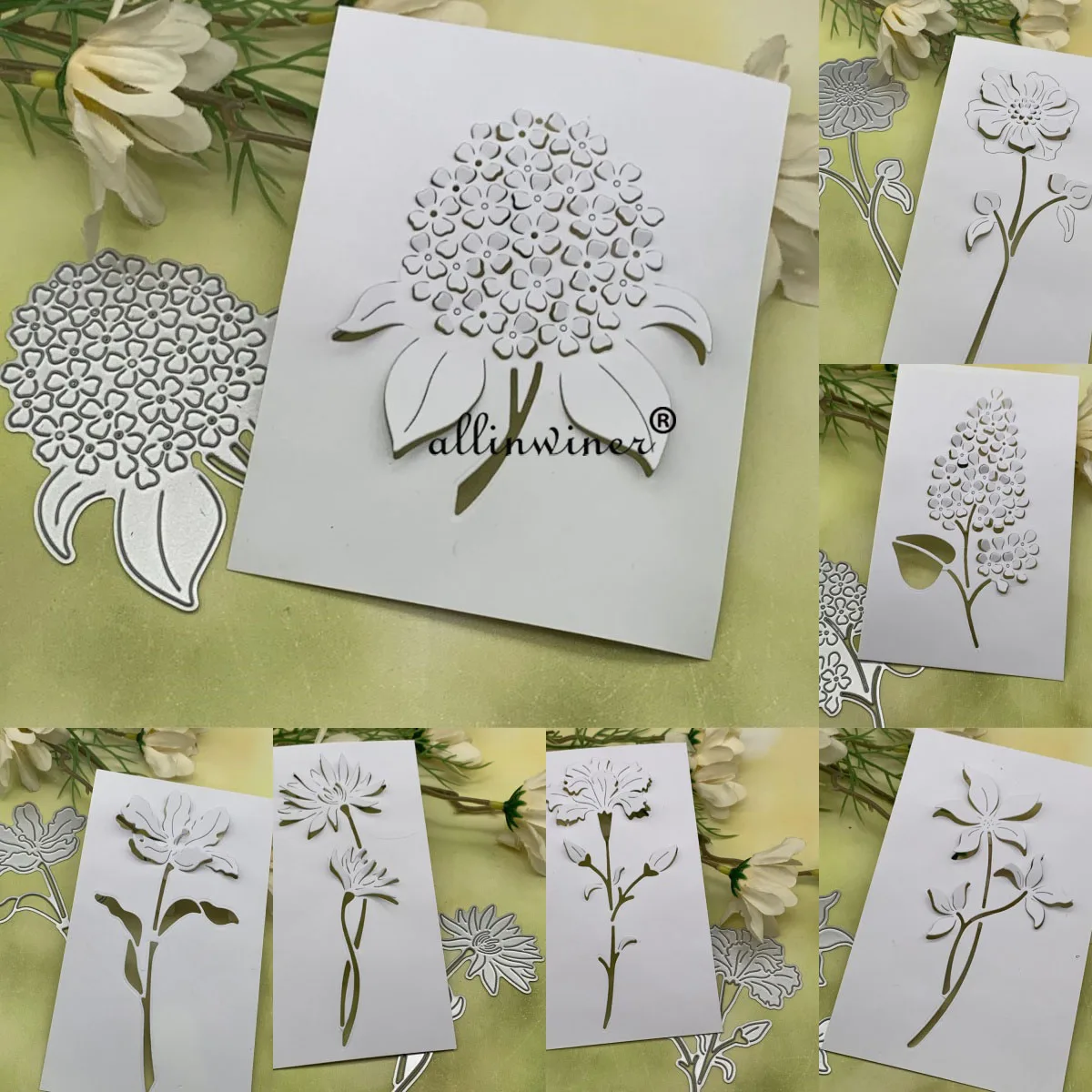 Flowers background frame Metal Cutting Dies Stencils Die Cut for DIY Scrapbooking Album Paper Card Embossing