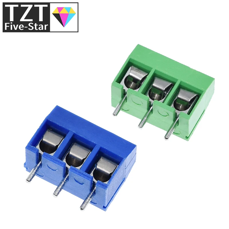 10pcs KF301-3P 301-3P 3P 3 Pin Plug-in Screw Terminal Block Connector 5.08mm Pitch  2 Pin Screw Terminal Block good