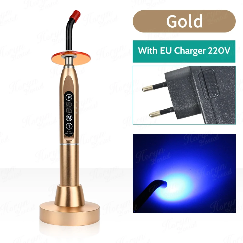 LED Draadloze Tandheelkundige Curing Light Lamp Machine Tandheelkunde Polymeriseren Hars Cure 5 s/3mm Lamp Licht Uitgeharde Tandheelkundige Orthodontie