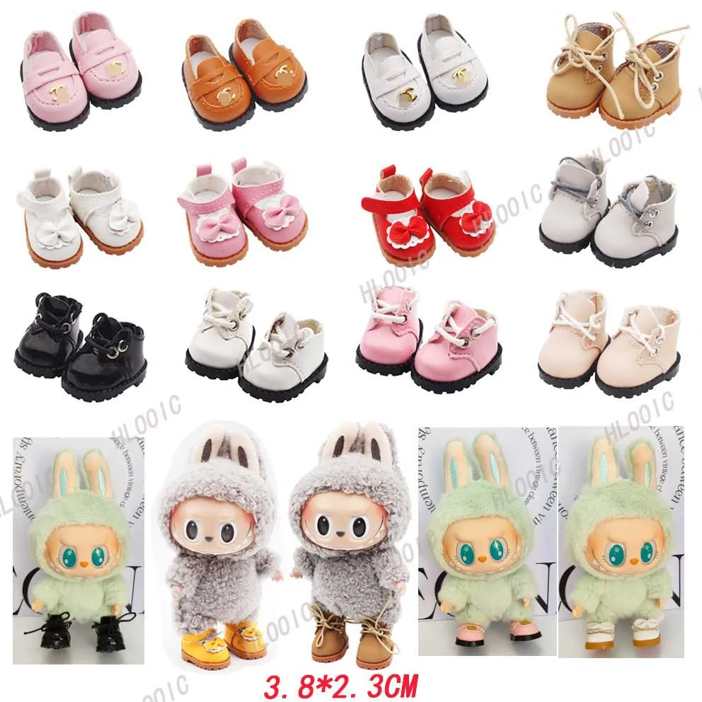 15cm 17cm Labubu shoes (3.8*2.3cm)   Labubu  V1 V2  Have a seat Macaron  &Monchhichi &StellaLou &10cm EXO/Cotton toy Shoes