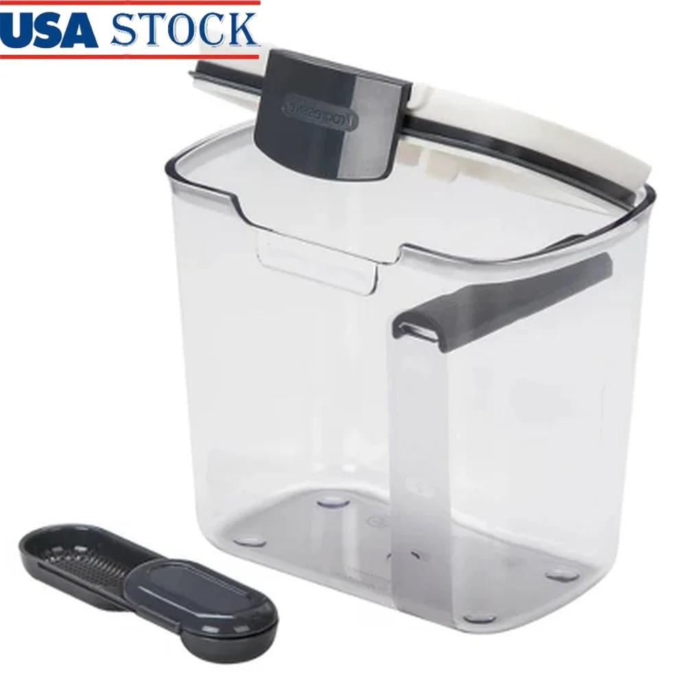 

Airtight Powdered Sugar Storage Container with Shaker Dusting Spoon Dishwasher Safe Food Organizer 1.4qt Capacity BPA Free