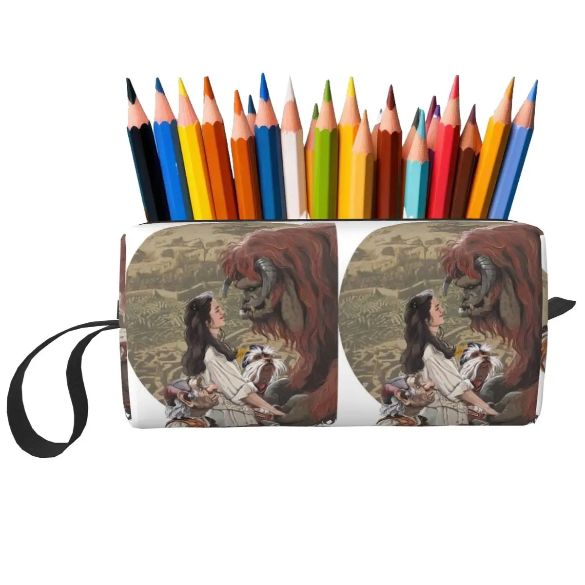Estuche para lápices Labyrinth Top Sarah Ludo Goblins Inside Of The Labyrinth, aventura de fantasía, Ambrosius, caja para bolígrafos, bolsa para lápices, bolsa de cosméticos