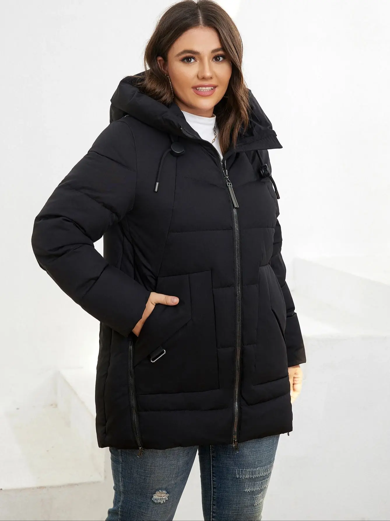 Cinemore New Fashion Down Jacket Women Plus Size Short Casual Hooded Big Pocket Parkas Female multicolor Coat Outwear GM-82172