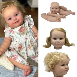 50CM Maddie Reborn Doll Kit Handmade Painted Cute Vinyl Kits With Rooted Hair Toy Acessórios Kit Bebé Reborn Pеборн Muñecas