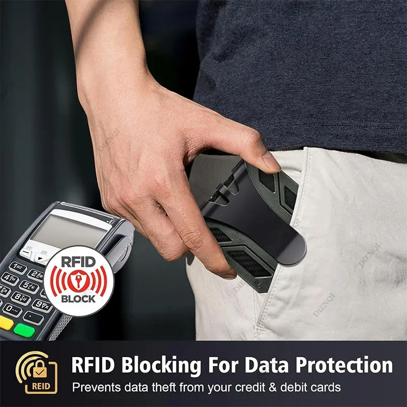 Magsafe-男性用の戦術的な財布,EDCウォレット,屋外カードホルダー,アルミニウム金属製の男性用財布,スマートマジックミニ財布,実用的でファッショナブル