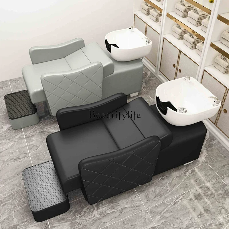 56Barber Shop Waterproof Ceramic Basin for Hair Washing Station Flushing Bed