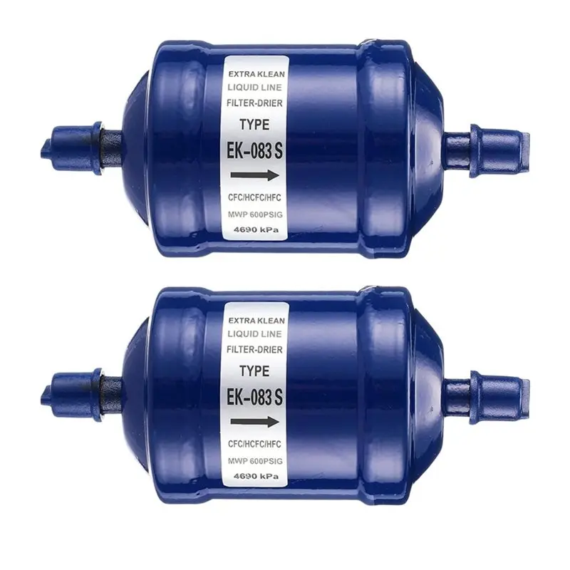 NEW HOT In Stock-2 Pcs Flow Filter Drier For Heat Pump Refrigerant Filter Drier Ek-083S Single Liquid Line 3/8 Sweat For Cool Ai