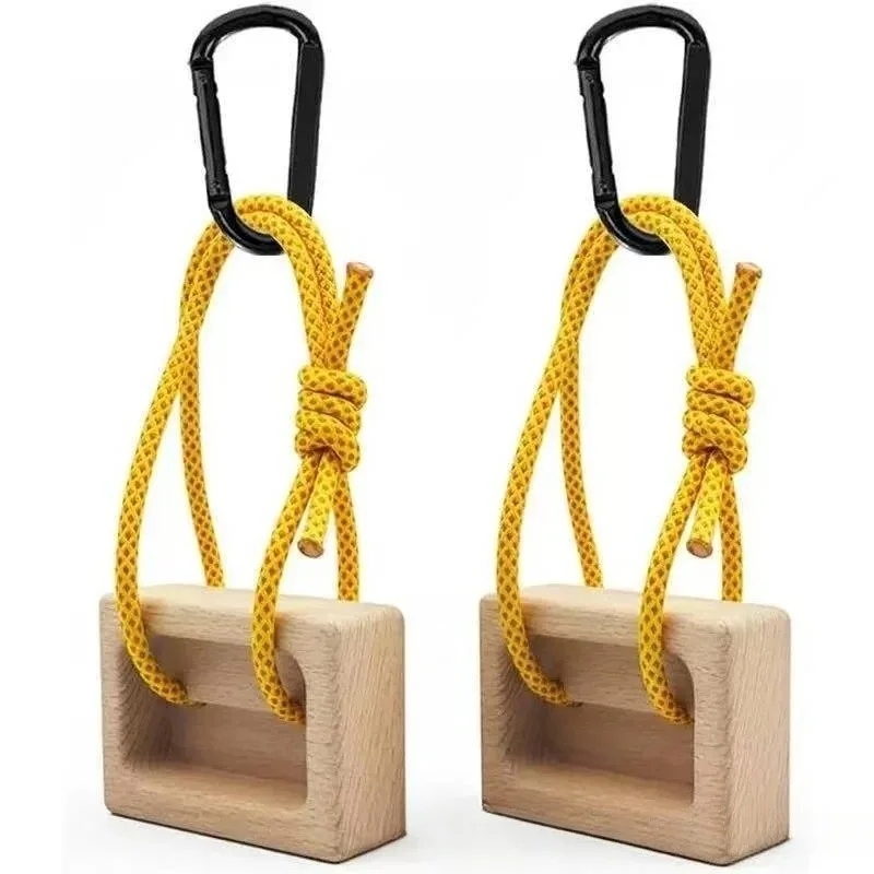 Climbing Hangboard Set with Loading Pin – Dual-Pocket Wooden Pinch Grip Blocks for Finger and Forearm Strength Training