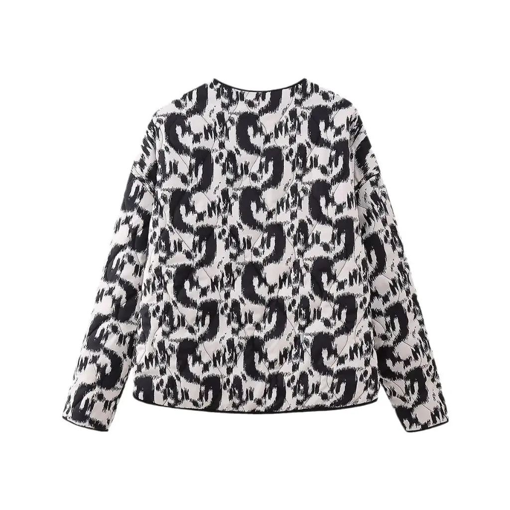

Women's Animal Print Cotton Jacket Autumn New European American Top by 5761