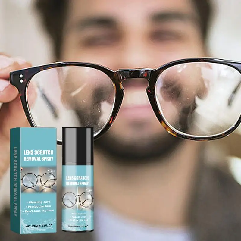 100ML Glass Cleaner Lens Cleaner Glasses Sunglasses Eyeglass Cleaning Solution Anti Fog Spray Eyeglass Scratch Removal Spray