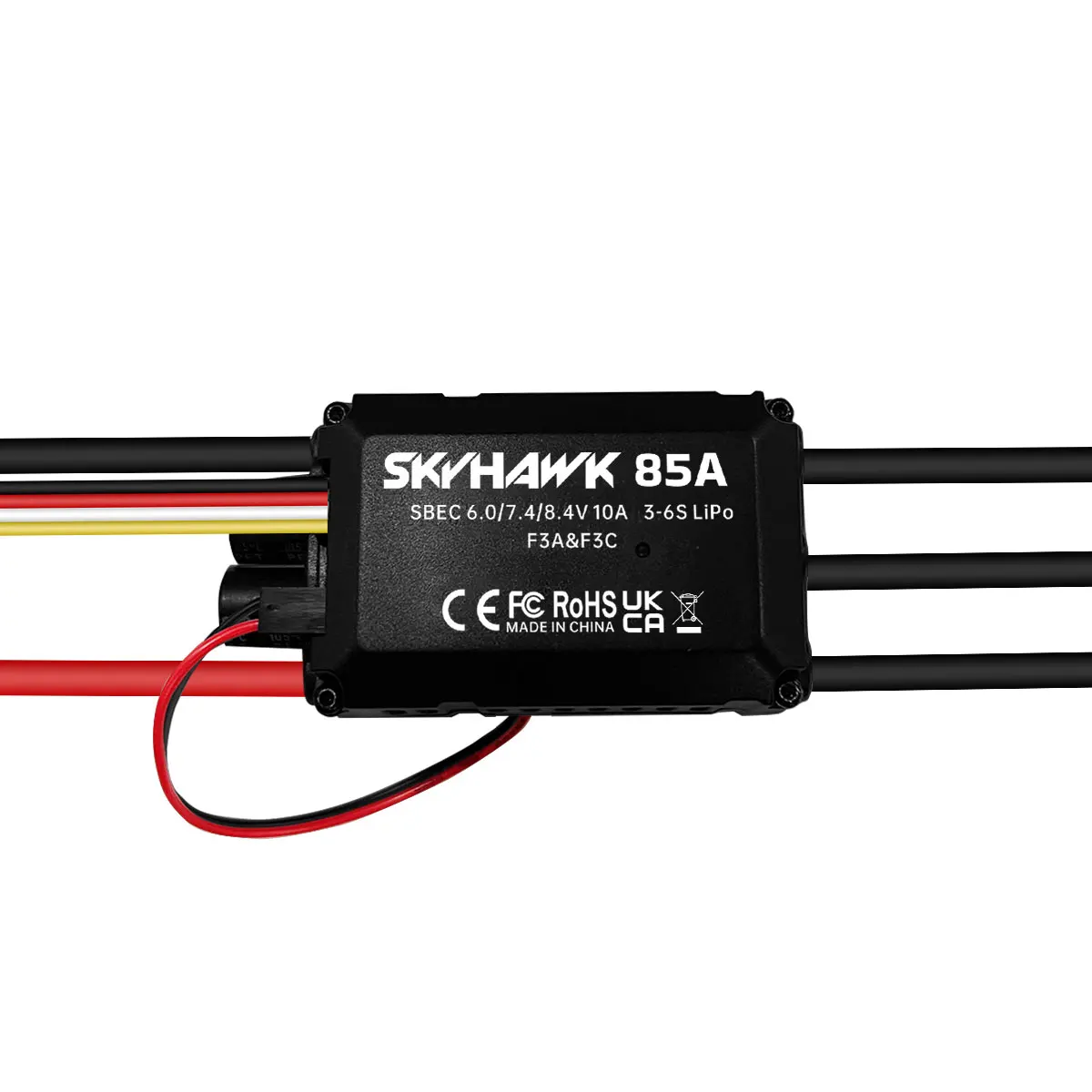 ZTW 32-Bit Skyhawk 85A ESC 3-6S 6V/7.4V/8.4V SBEC 10A Brushless Speed Control For RC Airplane F3A F3C 420-500 Class Helicopter