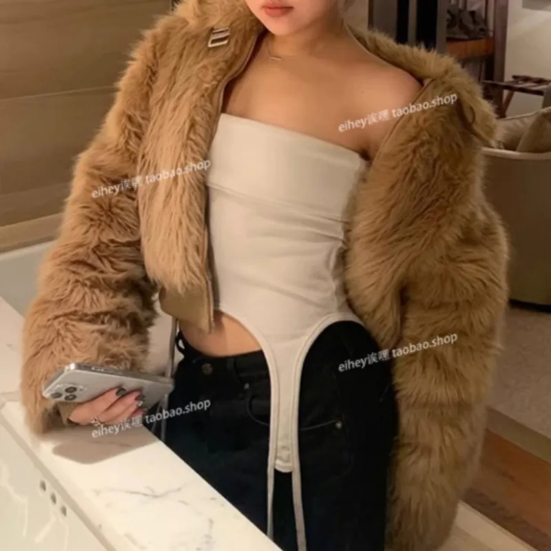 Korean Retro Solid Color All Match Camisole Women 2025 Summer New Off-shoulder Sexy Slim Irregular Crop Tops