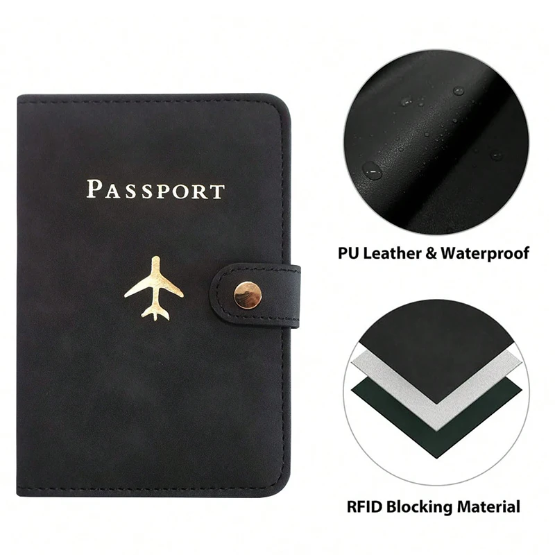 New Leather Passport Holder Covers Case Waterproof Travel Credit Card Wallet Cute Passport Book for Women/Men Passport Cover