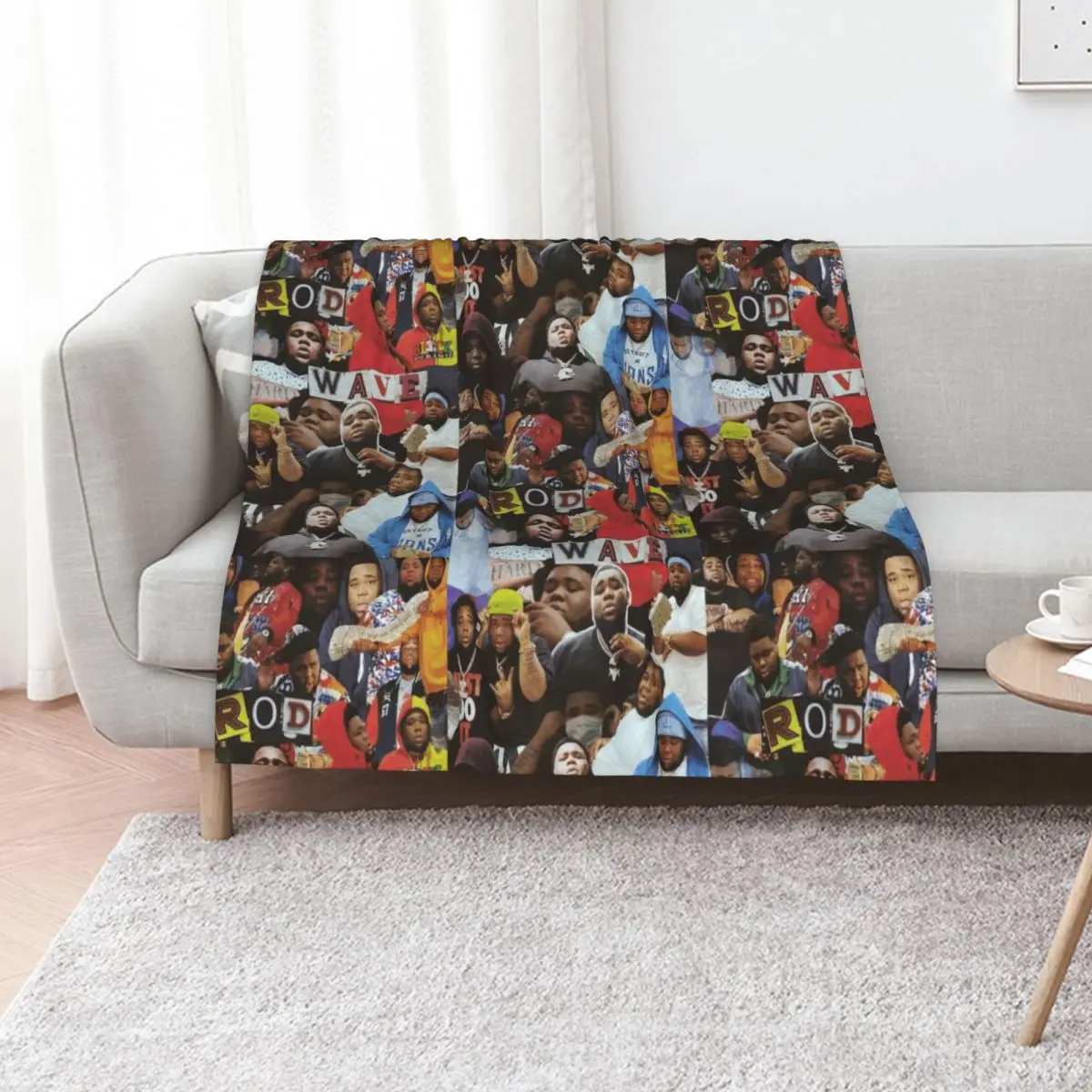 Rod Wave Collage Throw Blanket Luxury Brand Large Softest Decorative Sofa Comforter valentine gift ideas Blankets