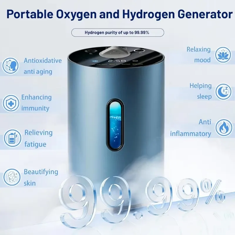 Elektryczny generator wodoru do inhalacji z certyfikatem CE, 225 ml/min, elektrolizer, generator H2 do użytku domowego.