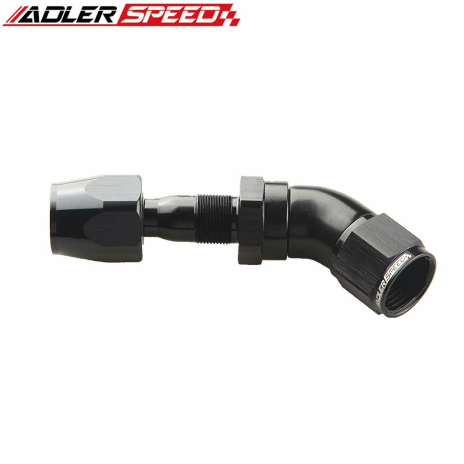 AN4 AN6 AN8 AN10 AN12 45 Degree Aluminum Full Flow Swivel Fitting Hose End Black,Red/Blue