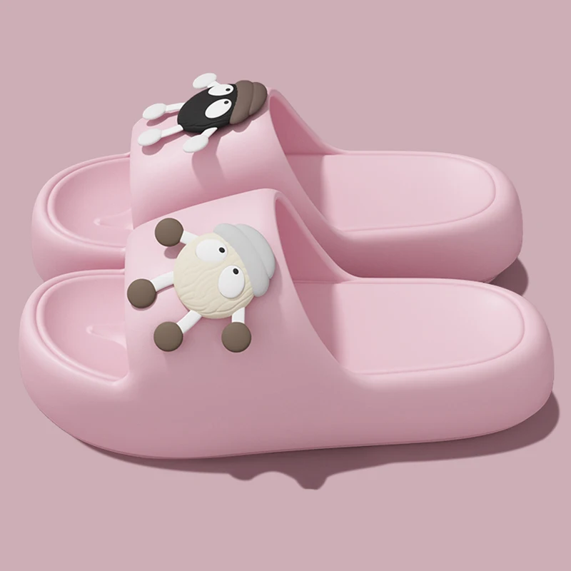 Lovely Cartoon Platform Slippers Women Summer Lightweight Outdoor Non Slip Beach Flip Flops Woman Cute Eva Soft Sole Home Slides view 3