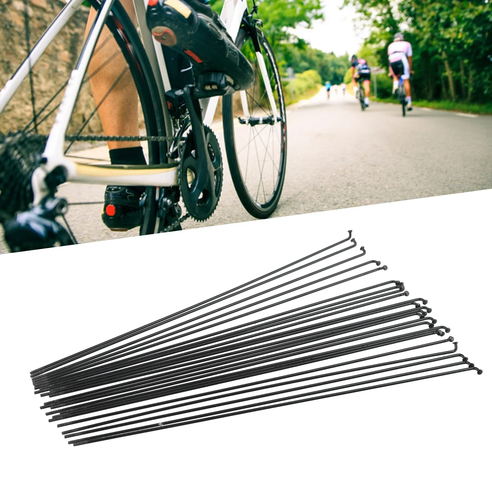 24 Pcs Bicycle Spokes Steel Spokes AND Nipples For MTB Bike 255MM/275MM/289MM Rust Proof Spokes For 27.5/26/29er Cycling Parts