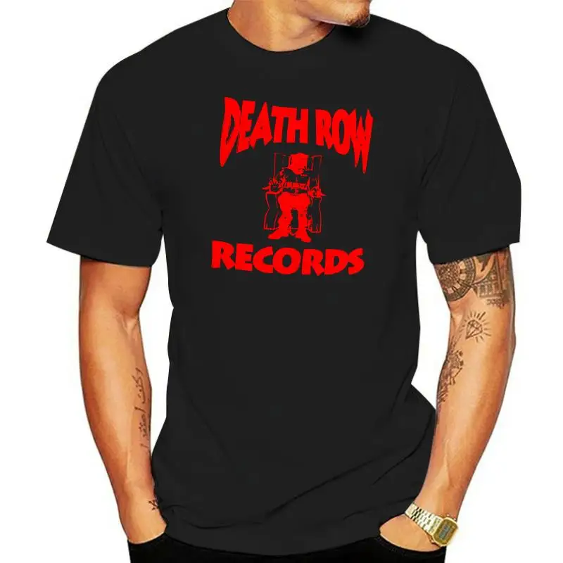 Death Row Records Red Logo T Shirt Vintage Rap Hip Hop Compton California Black Fashion Classic Style Tee Shirt