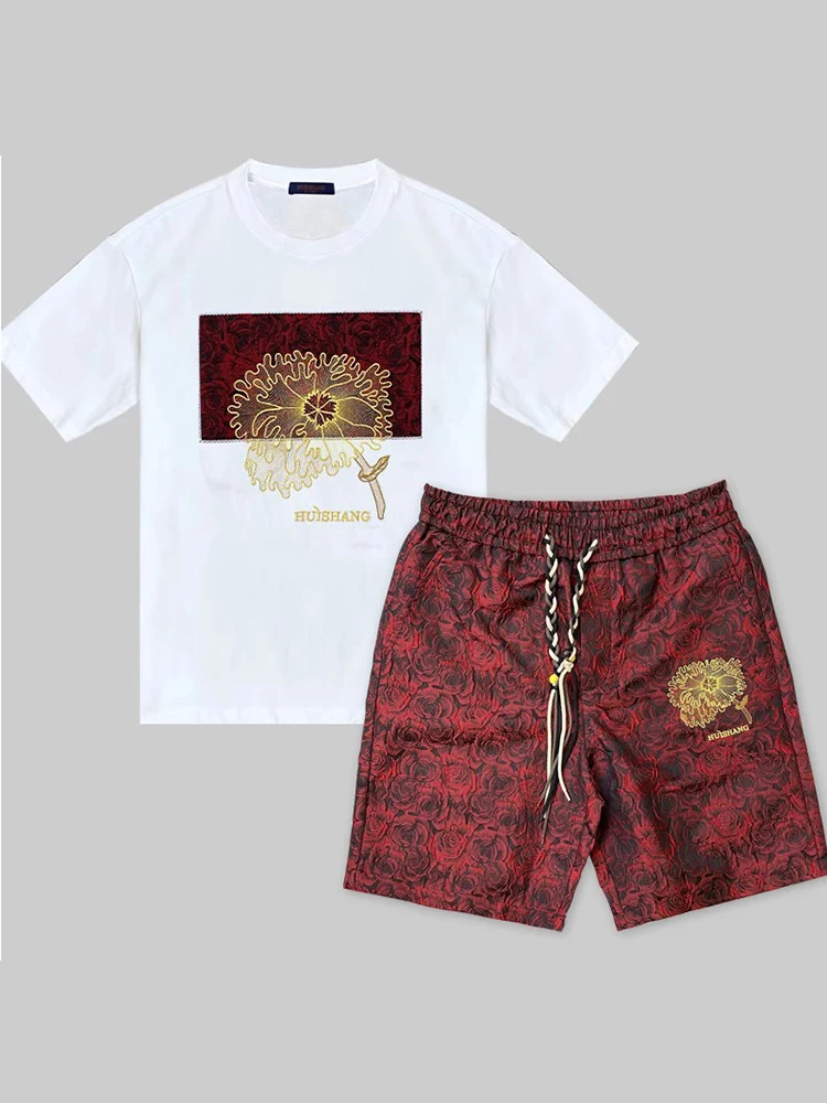 

Trendy Men's ort Sve ort Pants Set Summer 2026 New Arrival European Sle Sportswear Casual Faionable Youth T-irt