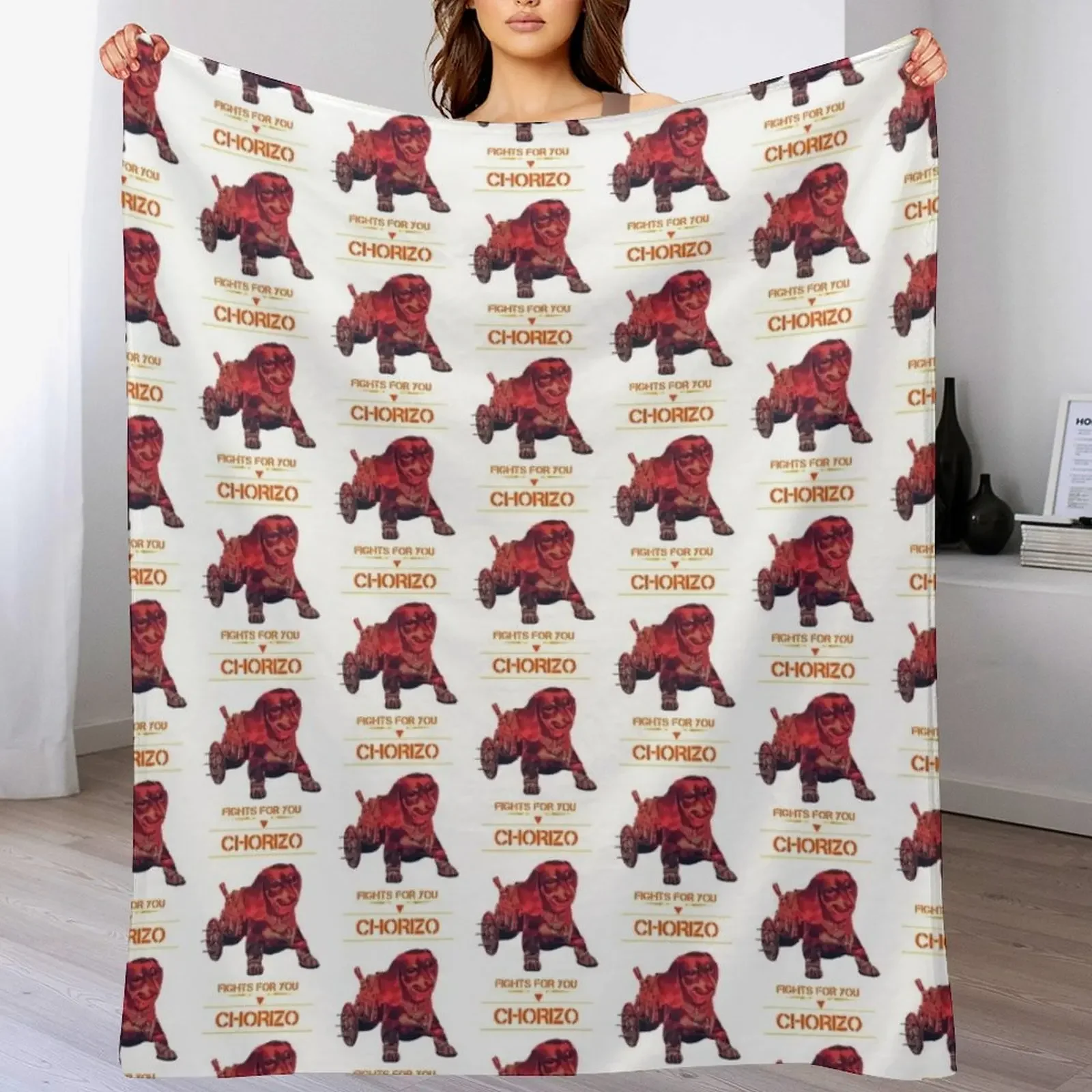 

Chorizo Fights For You Red Edition Throw Blanket Moving Thins Tourist cosplay anime Blankets