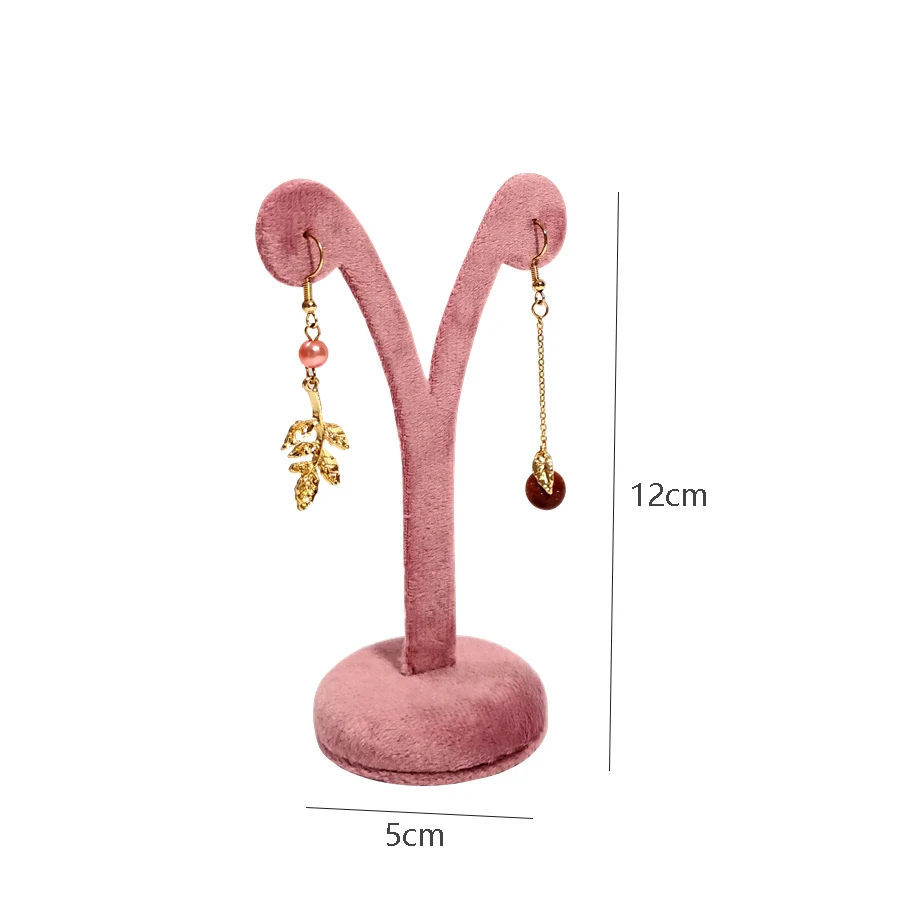 Rosa Samt Schmuck Veranstalter Tabletts Ohrringe Ringe Halter Ohr stecker Armreif Aufbewahrung stablett Schmuck Zähler Schmuck Display – Detail 13