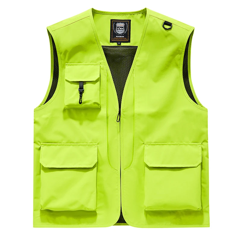 

Summer Men's Quick Dry Multi-pocket Vests Casual Man Breathable Mesh Vest Sleeveless Jackets Man Fishing Waistcoats Clothing 5XL