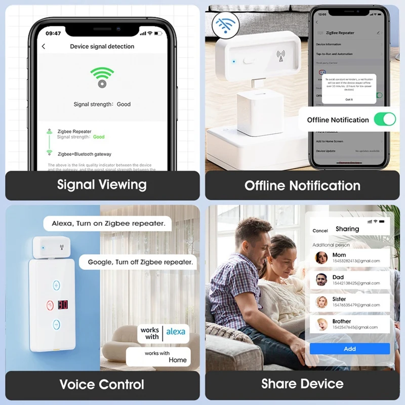 Tuya-zigbee type-c信号増幅器,ゲートウェイ用の伝送リピーター,スマートホーム