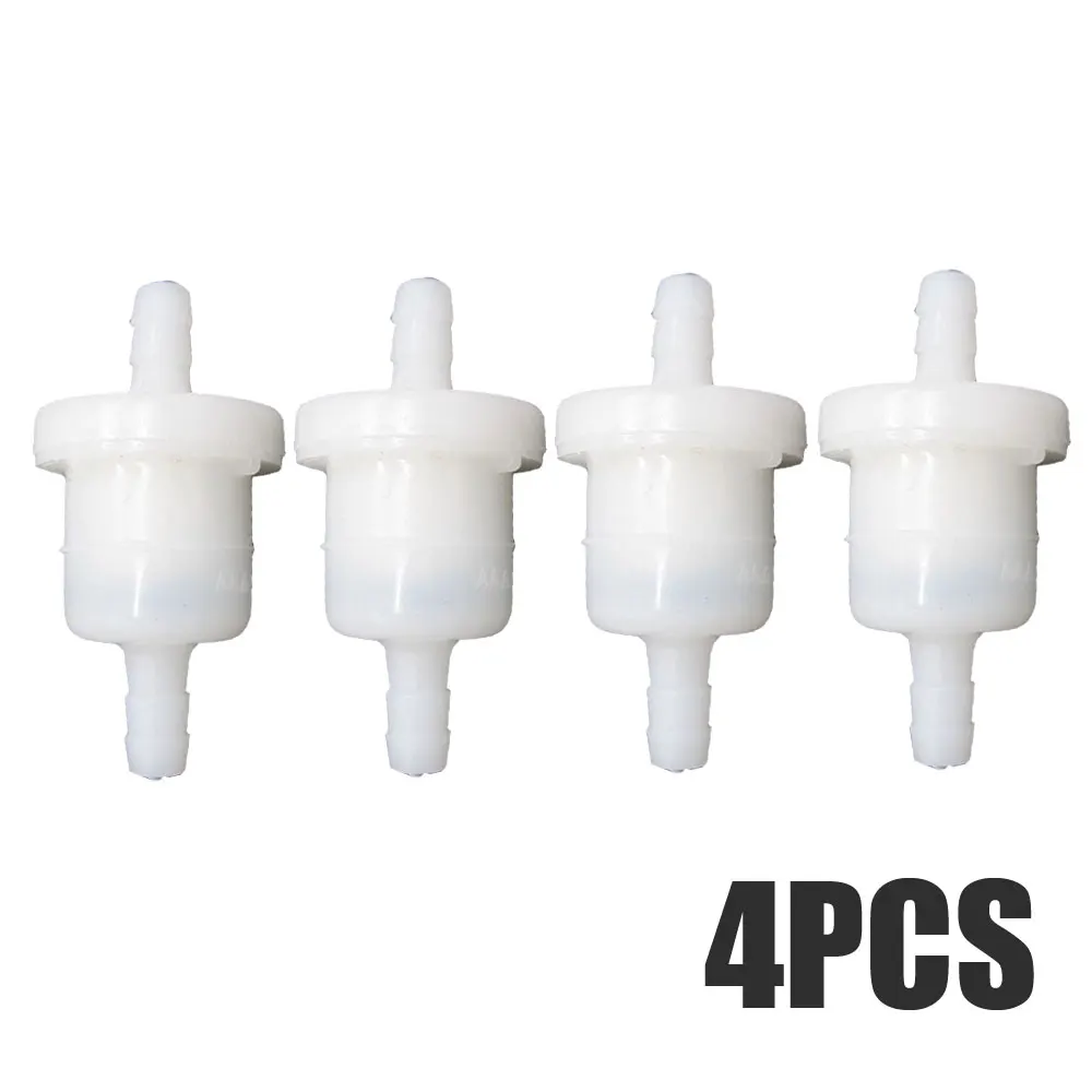 

4pcs White Plastic Fuel Gas Fuel Filter for 50cc 90cc 110cc 150cc 250cc Atv Dirt Bikes Go Karts Scooters Etc Moto Accessories