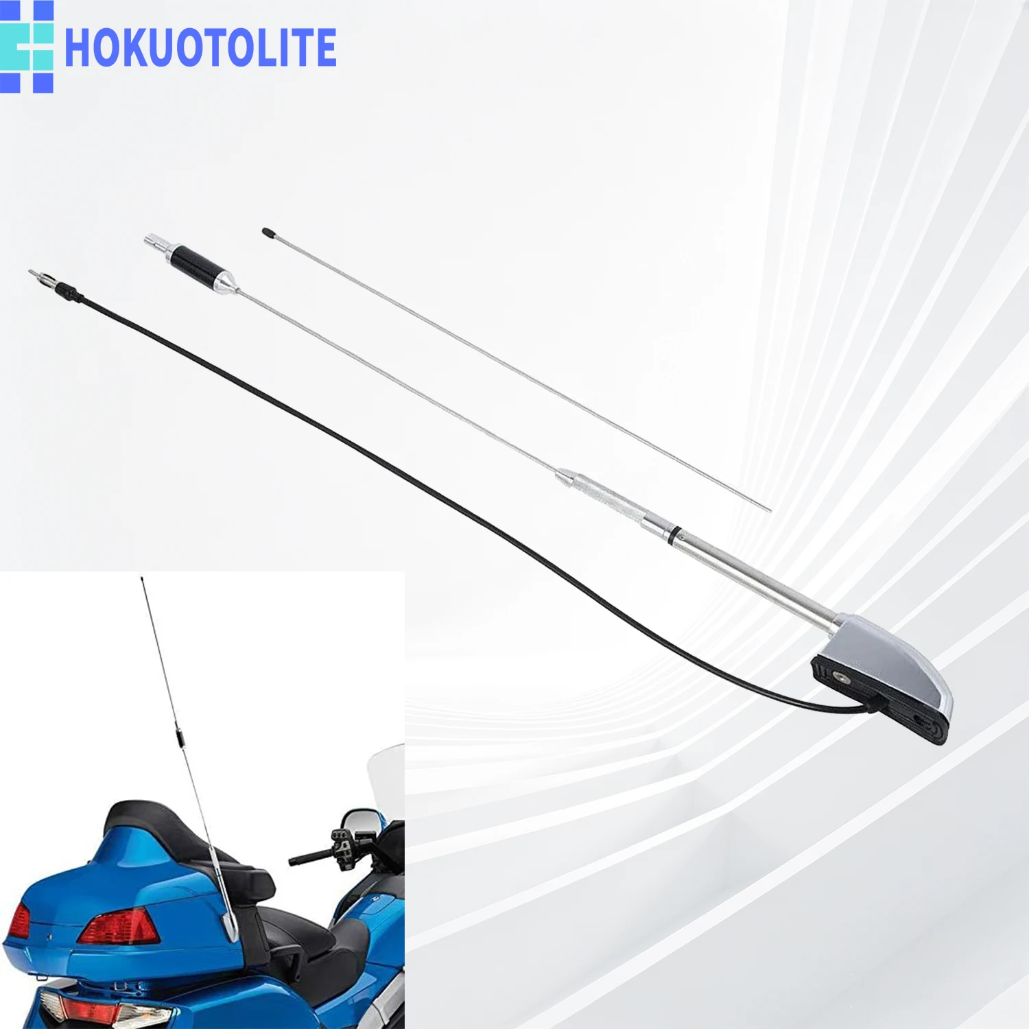 46.8 inch 119cm Motorcycle Accessories Antenna Has Audio Comfort Navi Aluminum ABS For Honda Goldwing GL1800 GL1500 2001-2017