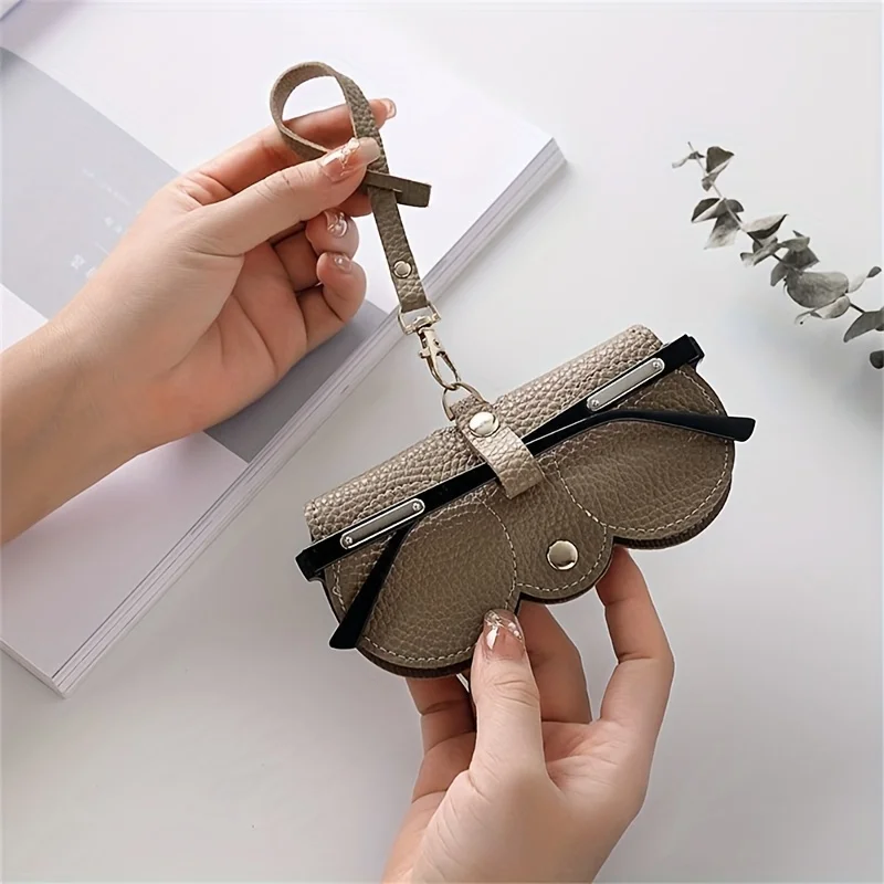 1pc Cute PU Leather Sunglasses Reading Glasses Pouch Glasses Cover Glasses Bag Travel Eyewear Accessory