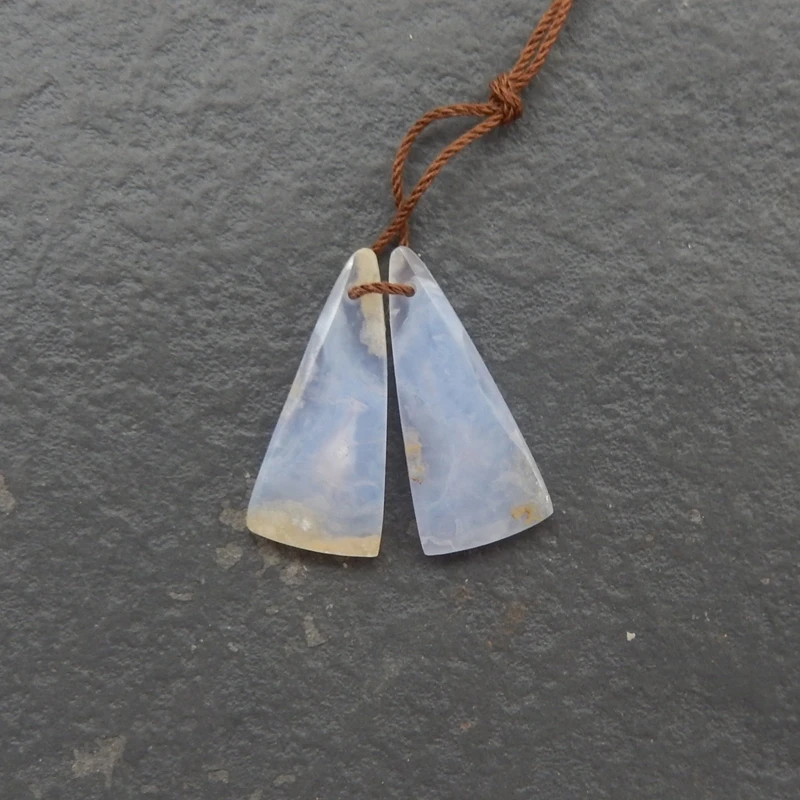 

Серьги из натурального синего кружева с агатом, элегантные женские модные ювелирные аксессуары, бусины 12x27x3 мм, 3,4 г