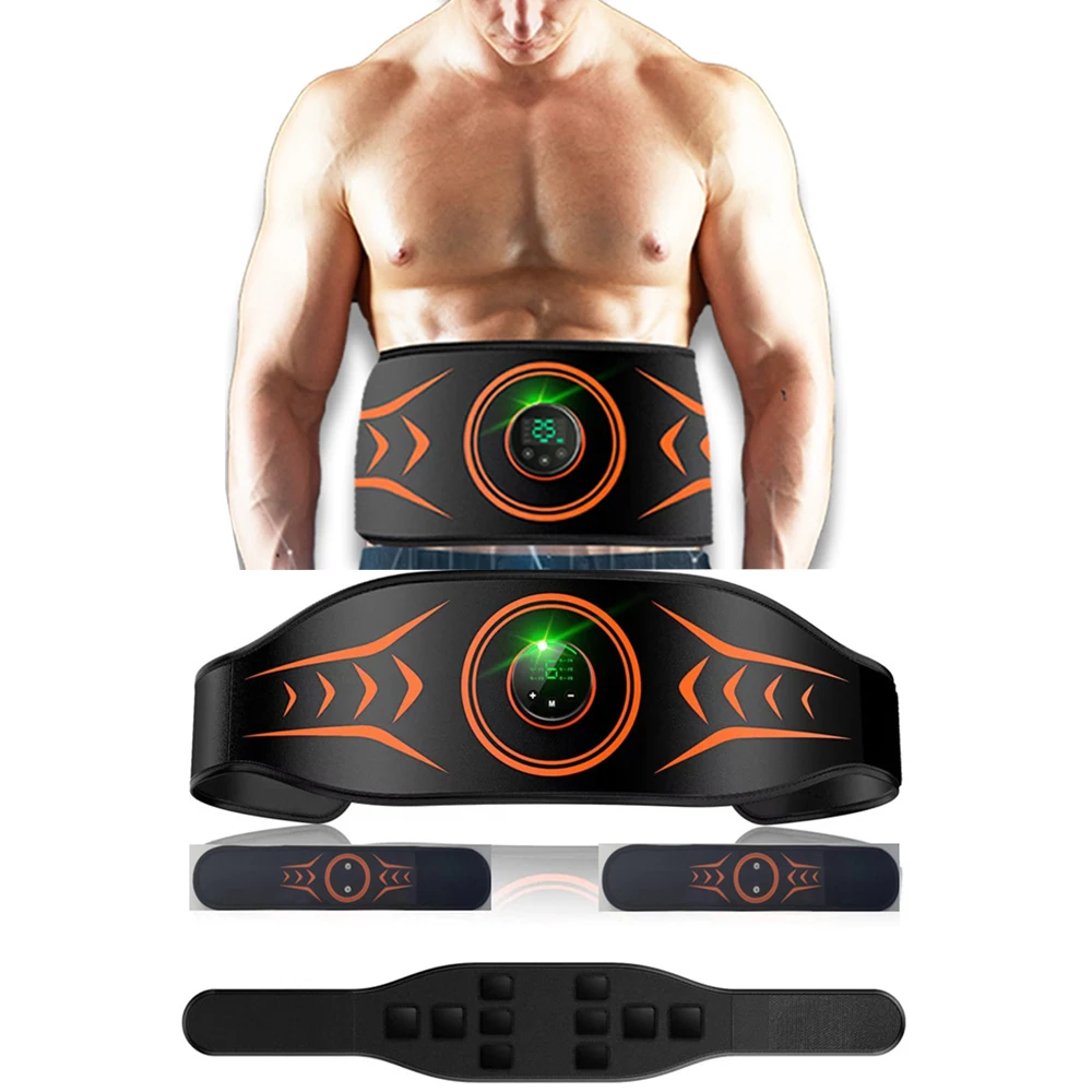 

New EMS Muscle Stimulation Belt Vibration ABS Stimulator Abdominal Trainer Exerciser Slimming Belts Home Gym Fitness Equiment