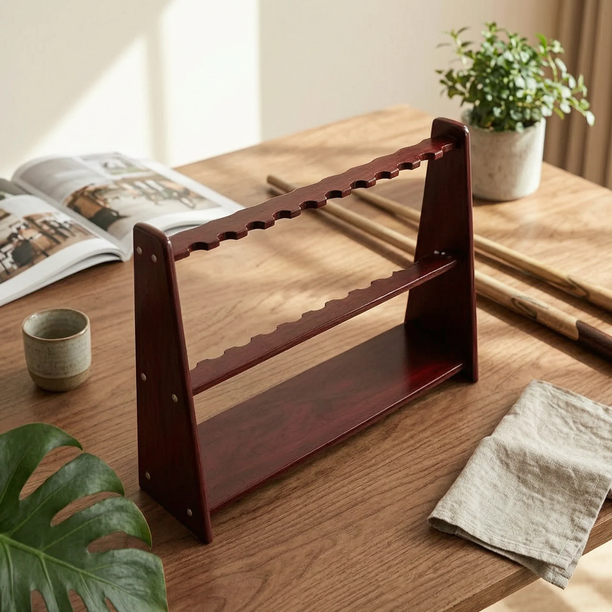 floor-standing-cue-rack-solid-hardwood-wood-cue-rack-pool-stick-holder-stable-design-game-room-storage-furniture-grade