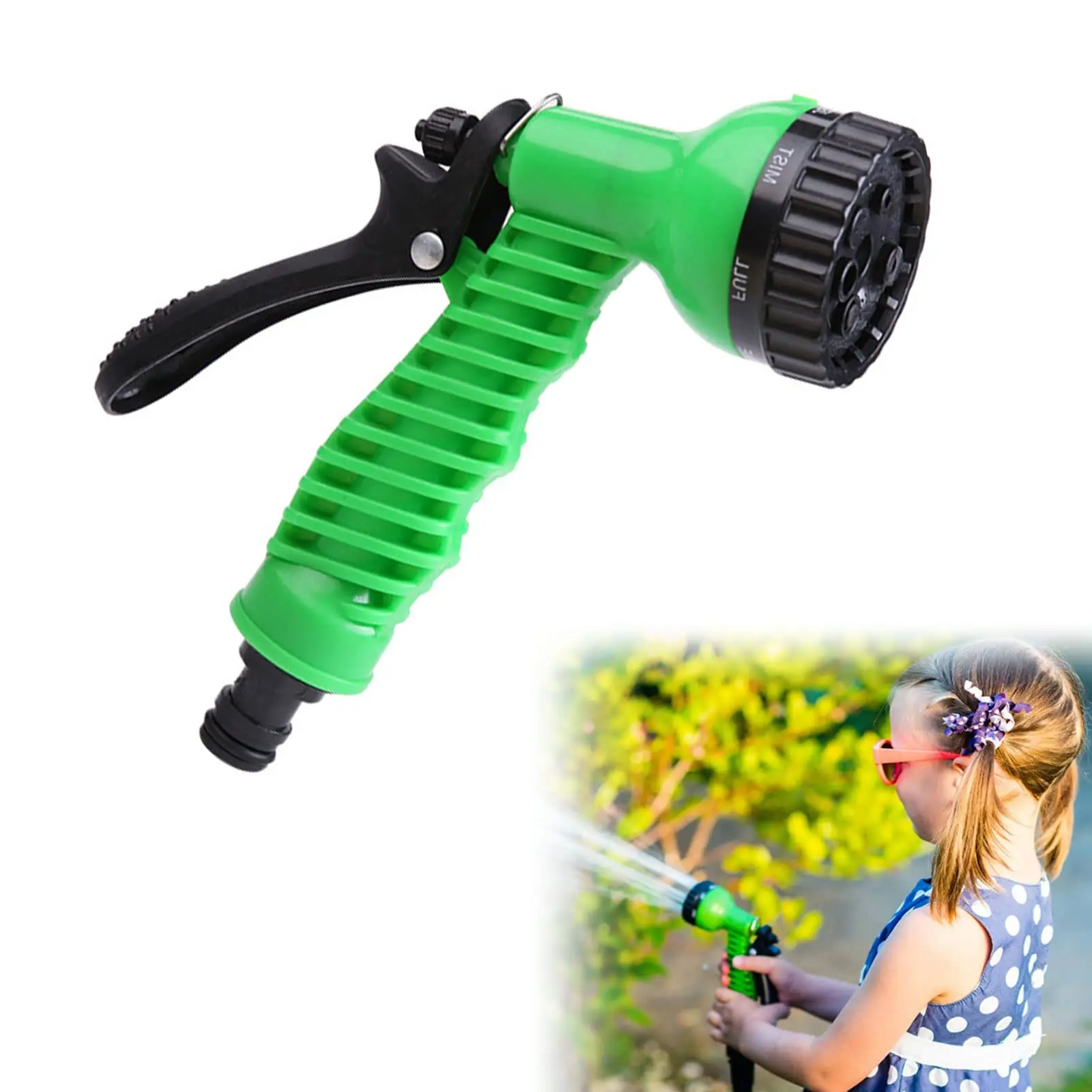 Adjustable Garden Water Sprayer Gun 7 Modes High Pressure Nozzle Handheld Irrigation Tool for Yard Lawn Flower Watering Outdoor