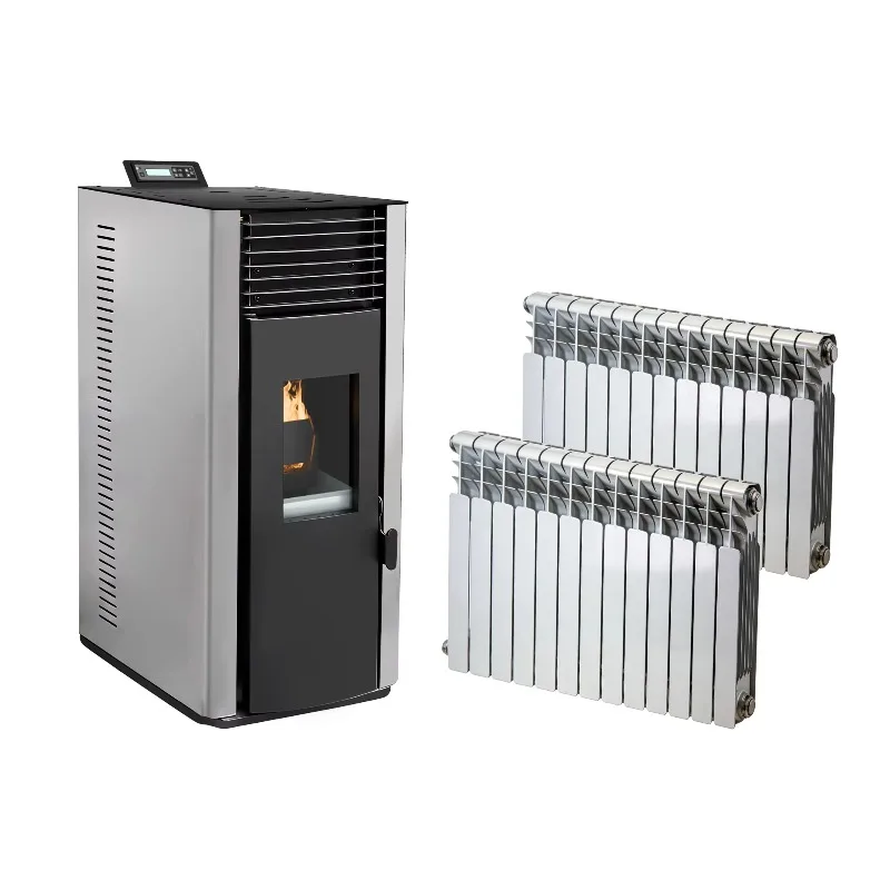 

PANSEE 12.2kw high efficiency modern pellet boiler stove, WiFi control, freestanding, suitable for indoor villa kitchens,