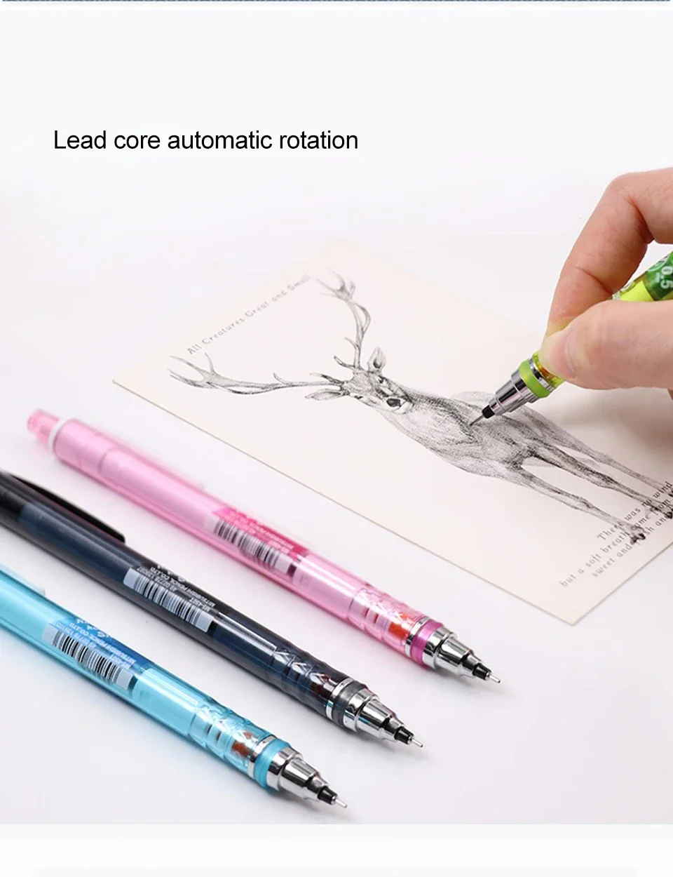 UNI Kuru Toga Druckbleistift M5-450T Zeichenstift 0,5 mm Niedriger Schwerpunkt Automatische Rotation Schulbedarf Schreibwaren – Detail 5