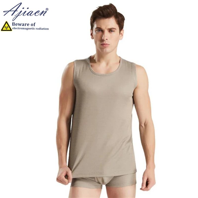 Real anti-radiation silver fiber knitted fabric men\'s underwear Electromagnetic radiation shielding undershirt and underpants