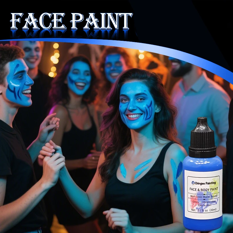 مجموعة طلاء الجسم مكونة من 12 لونًا للهالوين والحفلات التنكرية والحفلات، ألوان زيتية خاصة مائية سريعة الجفاف والوجه وفن جرافيتي كامل الجسم