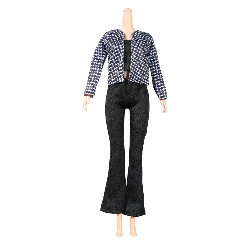 Conjunto de ropa para muñecas de moda europea de 30cm, supermodelo BJD 1/6, accesorios de vestir DIY, chaqueta, pantalones de cuero, traje, juguetes para jugar a las casitas