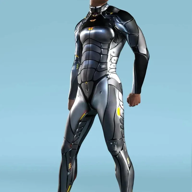 2025 Nuovi bambini e adulti Cool Cyber Warrior Armatura meccanica Tuta Punk Cosplay Tuta Steampunk Costume Halloween Pa