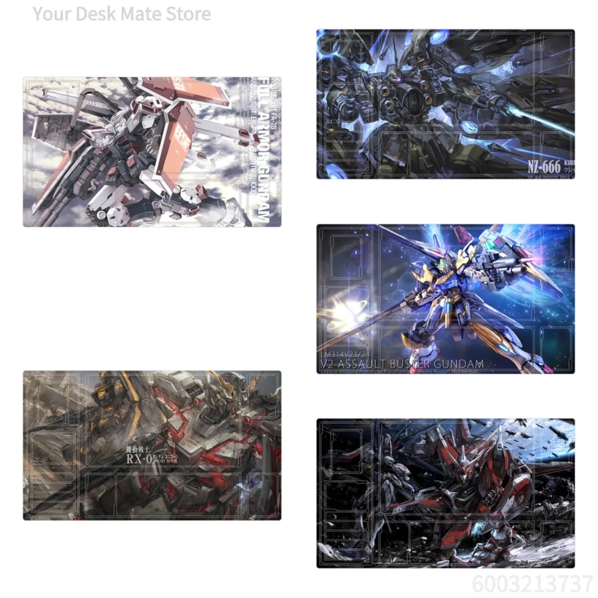 BANDAI Anime Gundam Series Game GCG DIY Card Playmat Strike Freedom Kshatriya Unicorn Collection Gift Toys