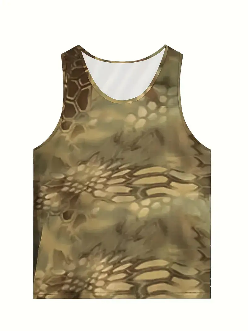 Summer New Camouflage Print 3D Tank Tops For Men Casual Hip Hop Streetwear Gym Fitness Vest Summer Outdoor Sport Sleeveless Top