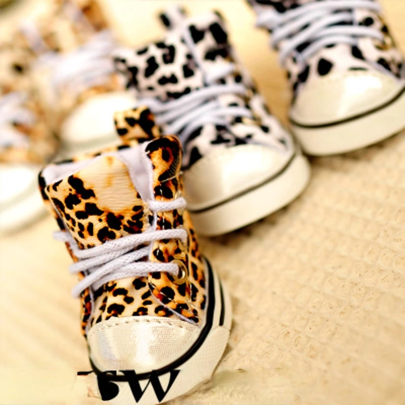 Star Shang Leopard Print Dog Shoes Teddy Shoes Four Seasons Dog Shoes